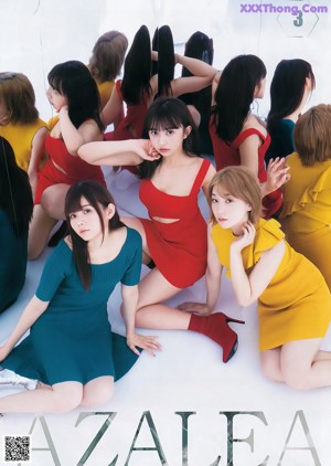 A group of young women posing for a magazine cover.